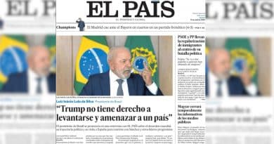 Críticas de Lula a Trump ganham destaque na capa da imprensa espanhola Foto: Reprodução/El País